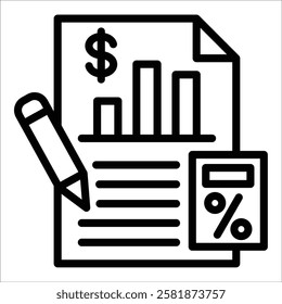 Bookkeeping Icon Element For Design