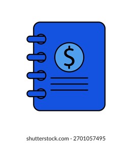 Bookkeeping icon outline editable stroke line drawing eps.