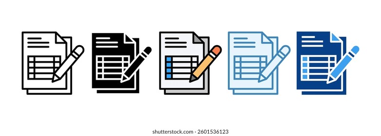 Bookkeeping Icon Set Multiple Style Collection