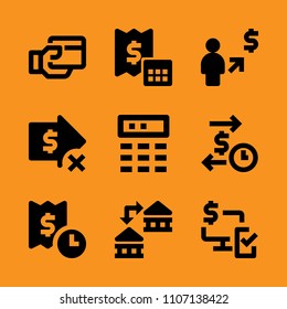 bookkeeping, investment, business and table icon set. Vector illustration for web and design.