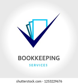 Bookkeeping Vector Icon Logo