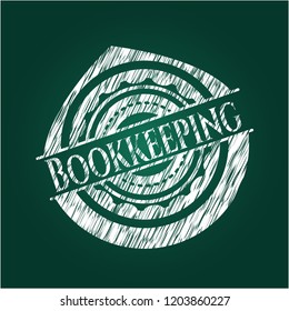 Bookkeeping written on a blackboard
