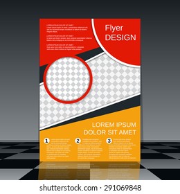 Booklet abstract design. Brochure cover, poster, banner, placard, flyer vector template. A4 format.