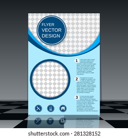 Booklet abstract design. Flyer, poster, banner, brochure cover, magazine  vector template.