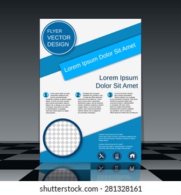 Booklet abstract design. Flyer, poster, brochure cover, magazine, banner vector template.