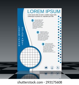 Booklet abstract design. Poster, brochure cover, magazine, flyer, banner, placard vector template.