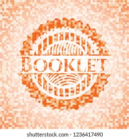 Booklet abstract orange mosaic emblem