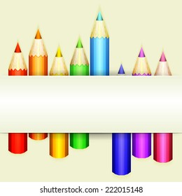 booklet or card design with pencils
