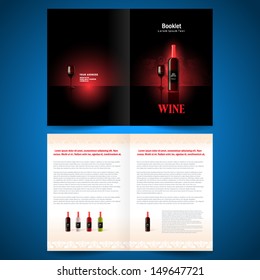 booklet catalog brochure folder wine red vine