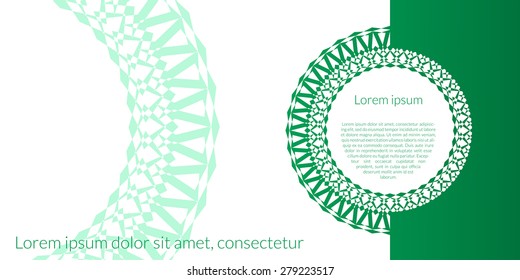 Booklet with circular pattern