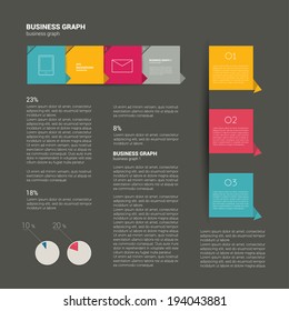 Booklet design. Magazine layout. Infographics  template.