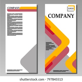 Booklet design template, vector image