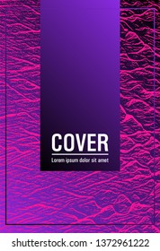 Booklet design vector layout. Plastic pink, proton purple esports texture. Presentation slides cover page. Cool booklet vector cover template design. Buzzing rippling motion background texture.