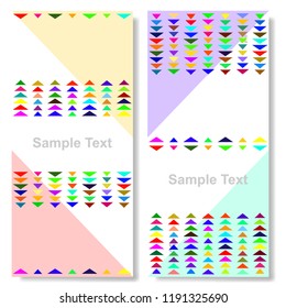 booklet and flyer template colorful triangle background. Vector Illustration