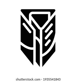 booklet with lot of folds glyph icon vector. booklet with lot of folds sign. isolated contour symbol black illustration