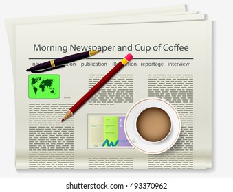 Booklet. Newspaper. Realistic image of the object. Vector illustration