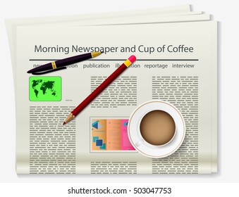 Booklet. Newspaper. Realistic image of the object