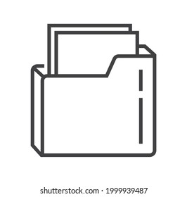 Booklet page Symbol Vektorgrafik in dünner Linie Stil. Rahmensymbol für Referenz, Papier, Dokumente. Zeichen des Kapitels, Notiz, Absatz, Notizbuch. E-Lektüre, E-Bibliothek einfache Illustration.