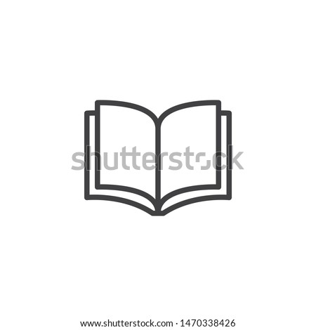 Booklet pages line icon. linear style sign for mobile concept and web design. Open book outline vector icon. Symbol, logo illustration. Vector graphics