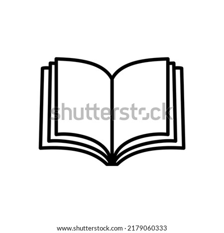 Booklet pages line icon. linear style sign for mobile concept and web design. Open book outline vector icon. Symbol, logo illustration. Vector graphics
