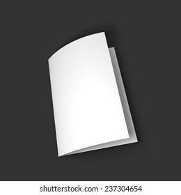 Booklet, postcard, flyer or brochure mockup. Vector Illustration EPS10.
