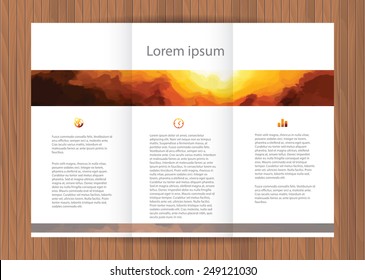 Booklet, scorching light. Brochures, booklets, can be used as an advertisement, invitation, etc.