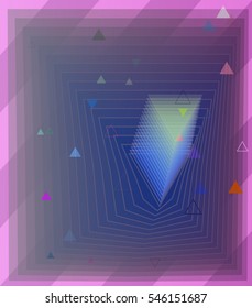 booklet with several triangle, charming freedom in vector