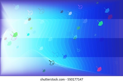 booklet of stylish idea, digital ensemble beside leaves vector background