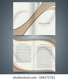 booklet template design  with strips, layout business brochure or catalog, flyer template