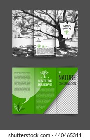 Booklet with a tree for the Protection of Nature. Nice template for the booklet.