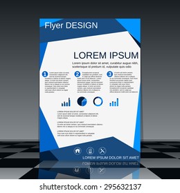 Booklet vector design. Brochure cover, magazine, flyer, poster, banner, placard, business report template.