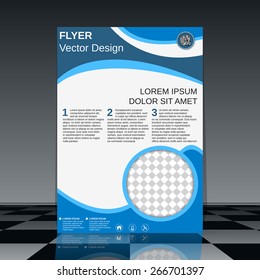 Booklet vector design. Flyer, brochure cover, poster template.