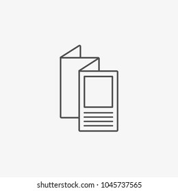 Booklet Vector Icon. Flat Catalogue Vector Symbol.