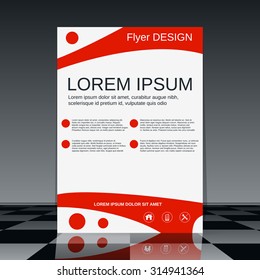 Booklet vector template. Brochure, business report, magazine cover, flyer, poster, banner, placard vector design. A4 format