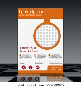 Booklet vector template. Brochure cover, magazine, poster, banner abstract design.