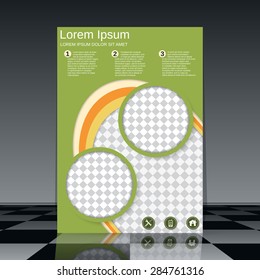 Booklet vector template. Brochure cover, poster, placard, banner abstract design.