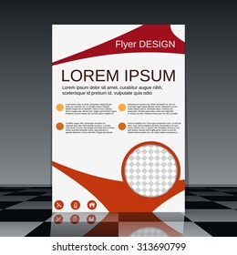 Booklet vector template. Brochure or magazine cover, report, placard, flyer, poster, banner abstract vector design. A4 size