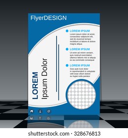 Booklet vector template. Brochure, mock up, business report, magazine cover, flyer, placard, banner, poster vector design. A4 format. Abstract geometric background