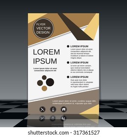 Booklet vector template. Brochure, mockup, business report, magazine cover, flyer, placard, banner, poster vector design. A4 size