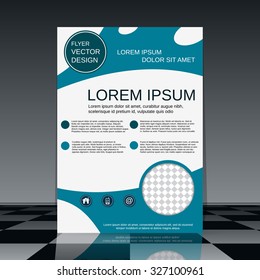 Booklet vector template. Brochure, mockup, business report, magazine cover, flyer, placard, banner, poster vector design. A4 format. Abstract style background