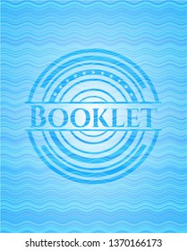 Booklet water badge background.
