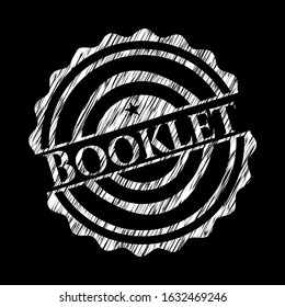 Booklet written with chalkboard texture. Vector Illustration. Detailed.