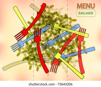 Booklet-cover for salad bar