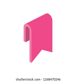 Bookmark 3D Vector Isometric icon