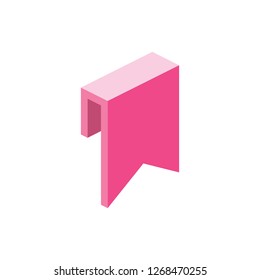 Bookmark 3D Vector Isometric icon
