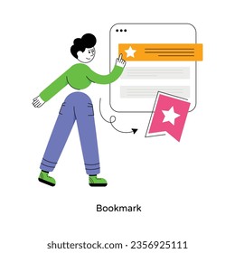 Bookmark abstract concept vector in a flat style stock illustration