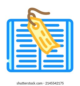 bookmark accessory color icon vector. bookmark accessory sign. isolated symbol illustration