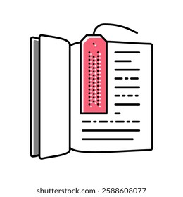 bookmark accessory color icon vector. bookmark accessory sign. isolated symbol illustration