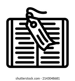 bookmark accessory line icon vector. bookmark accessory sign. isolated contour symbol black illustration