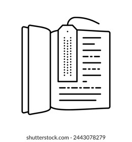 bookmark accessory line icon vector. bookmark accessory sign. isolated contour symbol black illustration